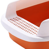 Maxbell Cat Litter Box Potty Toilet Removable Large Pet Litter Tray Easy to Clean Medium Orange