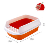 Maxbell Cat Litter Box Potty Toilet Removable Large Pet Litter Tray Easy to Clean Medium Orange