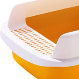 Maxbell Cat Litter Box Potty Toilet Removable Large Pet Litter Tray Easy to Clean Medium Yellow