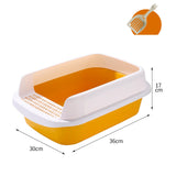 Maxbell Cat Litter Box Potty Toilet Removable Large Pet Litter Tray Easy to Clean Medium Yellow