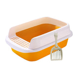 Maxbell Cat Litter Box Potty Toilet Removable Large Pet Litter Tray Easy to Clean Medium Yellow
