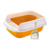 Maxbell Cat Litter Box Potty Toilet Removable Large Pet Litter Tray Easy to Clean Medium Yellow