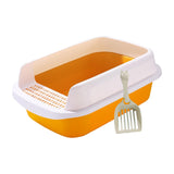 Maxbell Cat Litter Box Potty Toilet Removable Large Pet Litter Tray Easy to Clean Medium Yellow