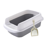 Maxbell Cat Litter Box Potty Toilet Removable Large Pet Litter Tray Easy to Clean Medium Gray