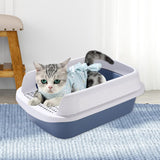 Maxbell Cat Litter Box Potty Toilet Removable Large Pet Litter Tray Easy to Clean Medium Blue
