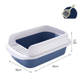 Maxbell Cat Litter Box Potty Toilet Removable Large Pet Litter Tray Easy to Clean Medium Blue