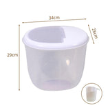 Maxbell Pet Dog Food Storage Container Large Capacity Baking Supplies Rice Bin white