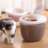 Maxbell Pet Dog Food Storage Container Large Capacity Baking Supplies Rice Bin white