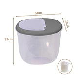 Maxbell Pet Dog Food Storage Container Large Capacity Baking Supplies Rice Bin gray