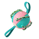 Maxbell Dog Toys Soccer Ball for Small Medium Dogs Chew Toy Kitten Kitty Running pink and blue