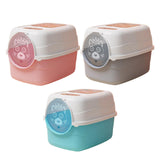 Maxbell Hooded Cat Litter Box with Lid Fully Enclosed Cat Toilet Cat Litter Tray Blue