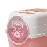 Maxbell Hooded Cat Litter Box with Lid Fully Enclosed Cat Toilet Cat Litter Tray Pink