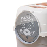Maxbell Hooded Cat Litter Box with Lid Fully Enclosed Cat Toilet Cat Litter Tray Gray