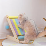 Maxbell Cat Scratcher Vertical Wood Frame Cat Scratching Board for Indoor Cats