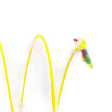 Maxbell Foldable Indoor Cat Tunnel S Type Spring Toy Playing Tent Portable Durable Yellow L Mouse