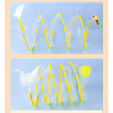 Maxbell Foldable Indoor Cat Tunnel S Type Spring Toy Playing Tent Portable Durable Yellow L Mouse