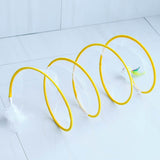 Maxbell Foldable Indoor Cat Tunnel S Type Spring Toy Playing Tent Portable Durable Yellow L Mouse