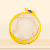Maxbell Foldable Indoor Cat Tunnel S Type Spring Toy Playing Tent Portable Durable Yellow L Mouse