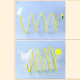 Maxbell Foldable Indoor Cat Tunnel S Type Spring Toy Playing Tent Portable Durable Yellow L Mouse