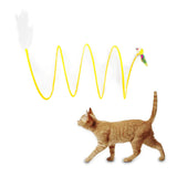 Maxbell Foldable Indoor Cat Tunnel S Type Spring Toy Playing Tent Portable Durable Yellow L Mouse