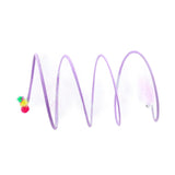 Maxbell Foldable Indoor Cat Tunnel S Type Spring Toy Playing Tent Portable Durable Purple L Mouse