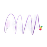 Maxbell Foldable Indoor Cat Tunnel S Type Spring Toy Playing Tent Portable Durable Purple L Mouse