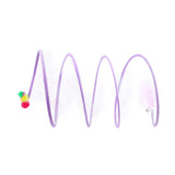 Maxbell Foldable Indoor Cat Tunnel S Type Spring Toy Playing Tent Portable Durable Purple L Mouse