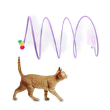 Maxbell Foldable Indoor Cat Tunnel S Type Spring Toy Playing Tent Portable Durable Purple L Mouse