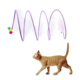 Maxbell Foldable Indoor Cat Tunnel S Type Spring Toy Playing Tent Portable Durable Purple L Mouse