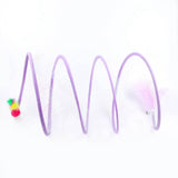 Maxbell Foldable Indoor Cat Tunnel S Type Spring Toy Playing Tent Portable Durable Purple L Mouse