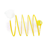 Maxbell Foldable Indoor Cat Tunnel S Type Spring Toy Playing Tent Portable Durable Yellow S Plush Ball