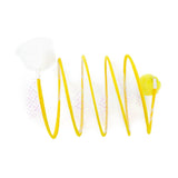 Maxbell Foldable Indoor Cat Tunnel S Type Spring Toy Playing Tent Portable Durable Yellow S Plush Ball