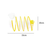 Maxbell Foldable Indoor Cat Tunnel S Type Spring Toy Playing Tent Portable Durable Yellow S Plush Ball