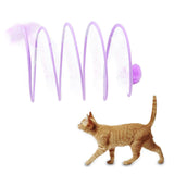 Maxbell Foldable Indoor Cat Tunnel S Type Spring Toy Playing Tent Portable Durable Purple S Plush Ball