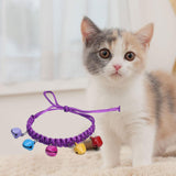 Maxbell Dog Collars Pet Collars Bells Kitty Rabbit Cat Collar Necklace with Bell Violet