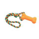 Maxbell Dog Rope Chew Toy Squeaky Rope Dog Toy for Small Medium and Large Pets Orange