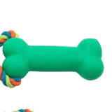 Maxbell Dog Rope Chew Toy Squeaky Rope Dog Toy for Small Medium and Large Pets Green