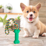 Maxbell Dog Rope Chew Toy Squeaky Rope Dog Toy for Small Medium and Large Pets Green