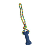 Maxbell Dog Rope Chew Toy Squeaky Rope Dog Toy for Small Medium and Large Pets Dark Blue