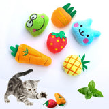 Maxbell Cats Chew Toys Interactive Cat Toys Cat Pillows Catnip Toys for Indoor Cats Strawberry