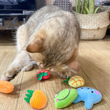 Maxbell Cats Chew Toys Interactive Cat Toys Cat Pillows Catnip Toys for Indoor Cats Round Carrot