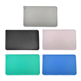 Maxbell Dog Cat Food Mat Foldable with Raised Edge Waterproof Easy Clean Nonslip Gray