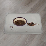 Maxbell Dog Cat Food Mat Foldable with Raised Edge Waterproof Easy Clean Nonslip Gray