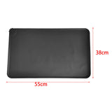 Maxbell Dog Cat Food Mat Foldable with Raised Edge Waterproof Easy Clean Nonslip Black