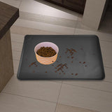Maxbell Dog Cat Food Mat Foldable with Raised Edge Waterproof Easy Clean Nonslip Black