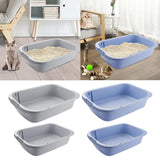 Maxbell Pet Litter Tray Open Top Cats Litter Box High Sides for Indoor Cats Hamsters Gray 52x35x12cm