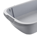 Maxbell Pet Litter Tray Open Top Cats Litter Box High Sides for Indoor Cats Hamsters Gray 36x30x10cm