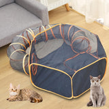 Maxbell Cat Tunnel Indoor Cats Cage House Foldable Interactive for Puppy Mouse
