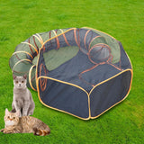 Maxbell Cat Tunnel Indoor Cats Cage House Foldable Interactive for Puppy Mouse