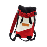 Maxbell Pet Cat Carrier Backpack Chest Bag with Shoulder Strap Adjustable for Hiking M Red White